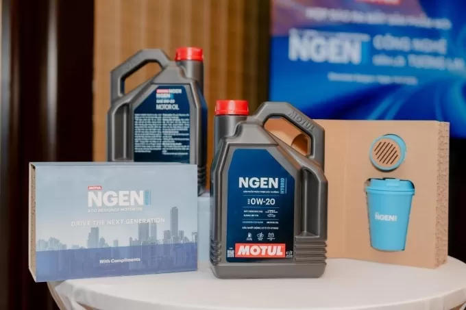 Thế hệ dầu nhớt NGEN hybrid được Motul phát triển riêng dành cho các dòng xe xăng lai điện. Ảnh: Motul